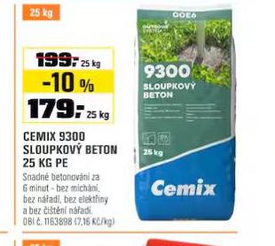 CEMIX 9300 SLOUPKOV BETON 25 KG PE