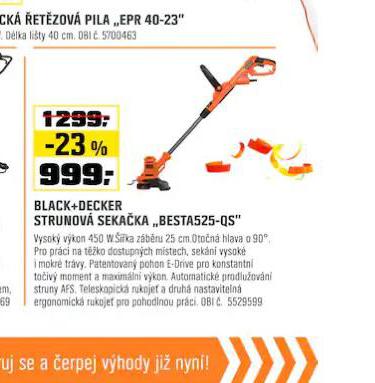 BLACK & DECKER STRUNOV SEKAKA