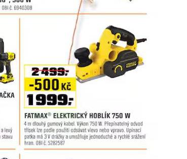 FATMAX ELEKTRICK HOBLK 750 W