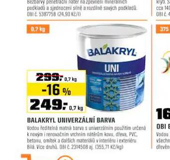 BALAKRYL UNIVERZLN BARVA