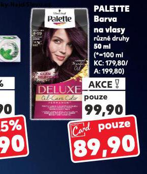 PALETTE BARVA NA VLASY
