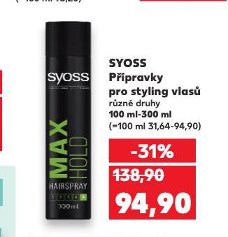 SYOSS PPRAVKY NA STYLING VLAS