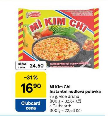 MI KIM CHI INSTANTN NUDLOV POLVKA