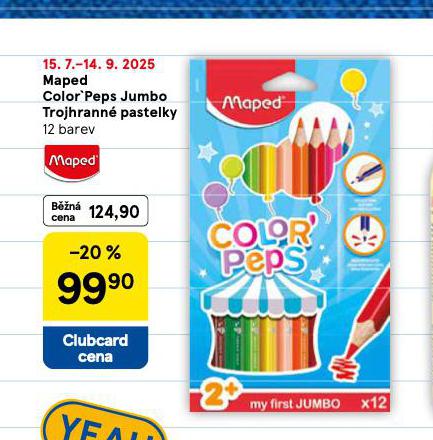 MAPED COLORPEPS JUMBO TROJHRANN PASTELKY