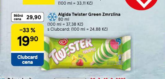 ALGIDA TWISTER GREEN ZMRZLINA