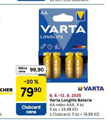 VARTA LONGLIFE BATERIE
