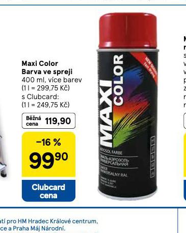 MAXI COLOR BARVA VE SPREJI