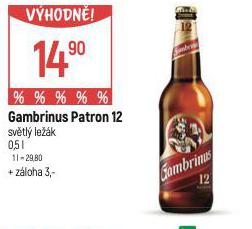 PIVO GAMBRINUS PATRON 12