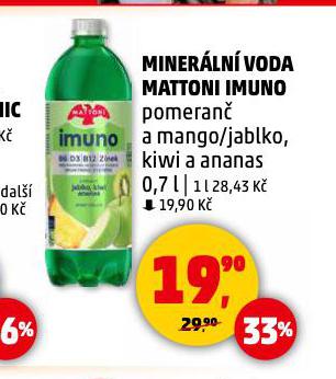 IMUNO MINERLN VODA MATTONI