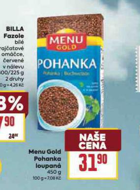MENU GOLD POHANKA LOUPAN