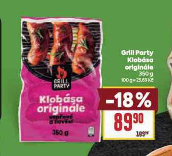 GRILL PARTY KLOBSA ORIGINAL