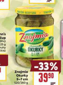 ZNOJMIA OKURKY