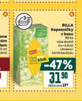 BILLA KAPESNKY V BOXU