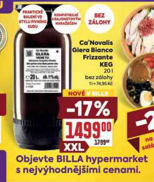 CANOVALIS GIERA BIANCO FRIZZANTE KEG