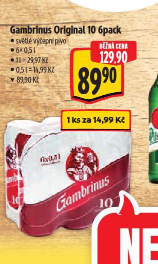 PIVO GAMBRINUS ORIGINL 10