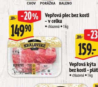 VEPOV PLEC BEZ KOSTI