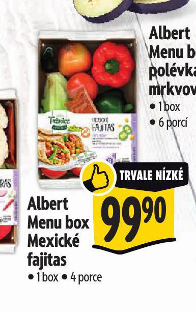 ALBERT MENU BOX MEXICK FAJITAS