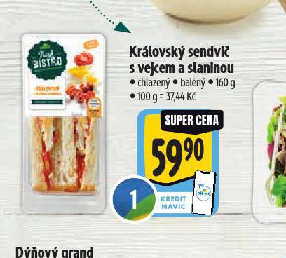KRLOVSK SENDVI S VEJCEM A SLANINOU
