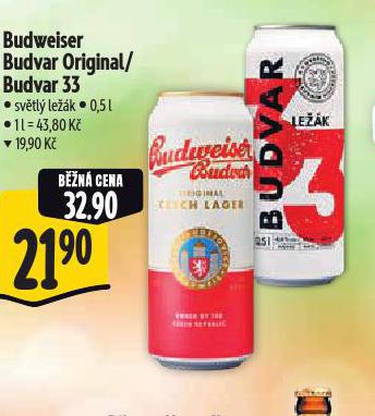 PIVO BUDWEISER BUDVAR ORIGINAL