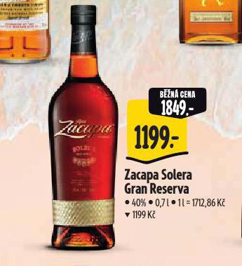 ZACAPA SOLERA GRAN RESERVA