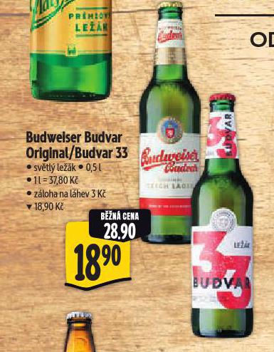 PIVO BUDWEISER BUDVAR