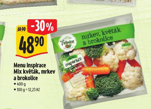 MENU INSPIRACE MIX KVTK, MRKEV A BROKOLICE
