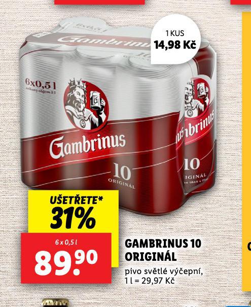 PIVO GAMBRINUS ORIGINL 10