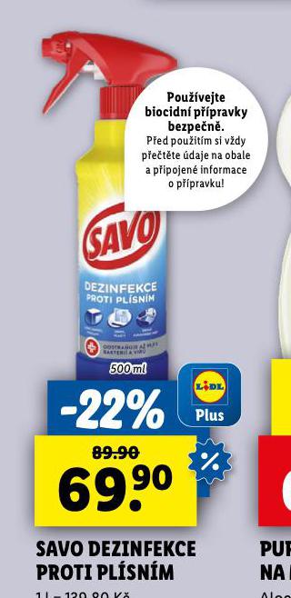 SAVO DEZINFEKCE PROTI PLSNM