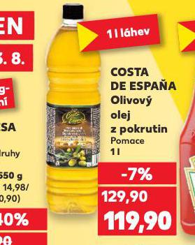 COSTA DE ESPAA OLIVOV OLEJ Z POKRUTIN