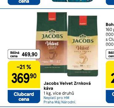 JACOBS VELVET ZRNKOV KVA