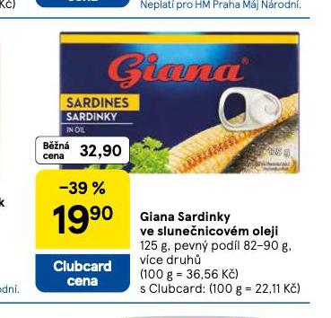 GIANA SARDINKY VE SLUNENICOVM OLEJI