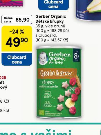 GERBER ORGANIC DTSK KUPKY