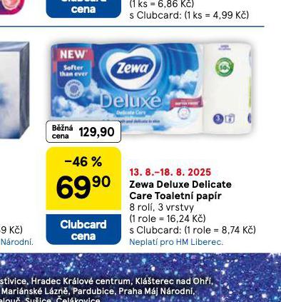 ZEWA DELUX DELICATE CARE TOALETN PAPR
