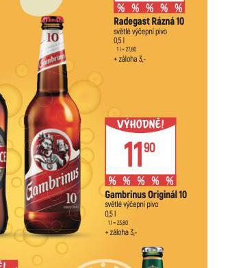 PIVO GAMBRINUS ORIGINL 10