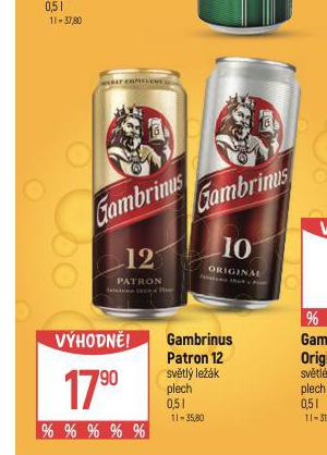 PIVO GAMBRINUS PATRON 12