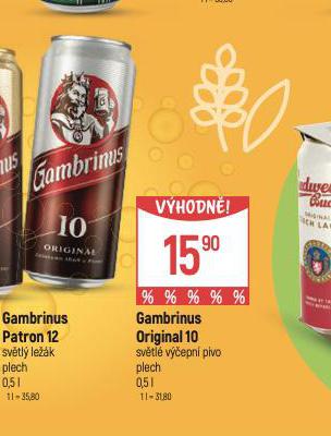 PIVO GAMBRINUS ORIGINL 10