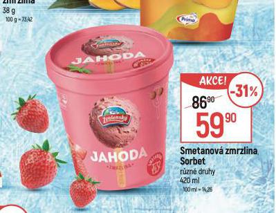 SMETANOV ZMRZLINA SORBET