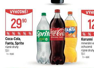 COCA COLA, FANTA, SPRITE