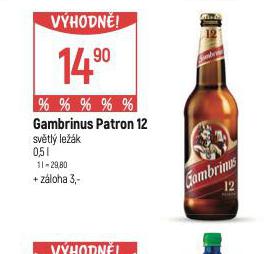 PIVO GAMBRINUS PATRON 12