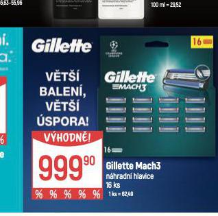 GILLETTE MACH3 NHRADN HLAVICE
