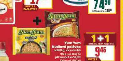 YUM YUM INSTANTN NUDLOV POLVKA