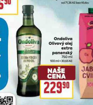 ONDOLIVA OLIVOV OLEJ EXTRA PANENSK