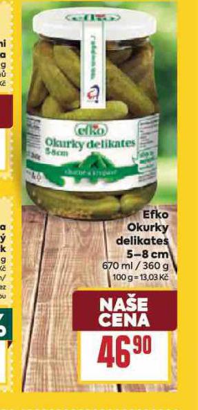 EFKO OKURKY DELIKATES 5-8 CM