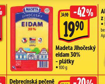 MADETA JIHOESK EIDAM 30% PLTKY