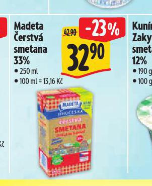 MADETA ERSTV SMETANA 33%