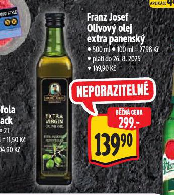 FRANZ JOSEF OLIVOV OLEJ EXTRA PANENSK