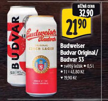 PIVO BUDWEISER BUDVAR ORIGINAL