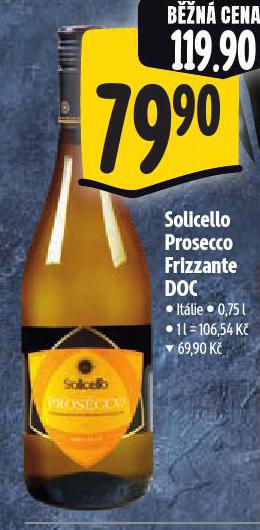 SOLICELLO PROSECCO FRIZZANTE DOC