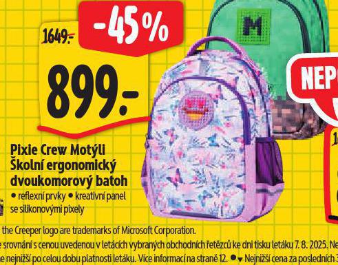 PIXI CREW MOTLI KOLN ERGONOMICK DVOUKOMOROV BATOH