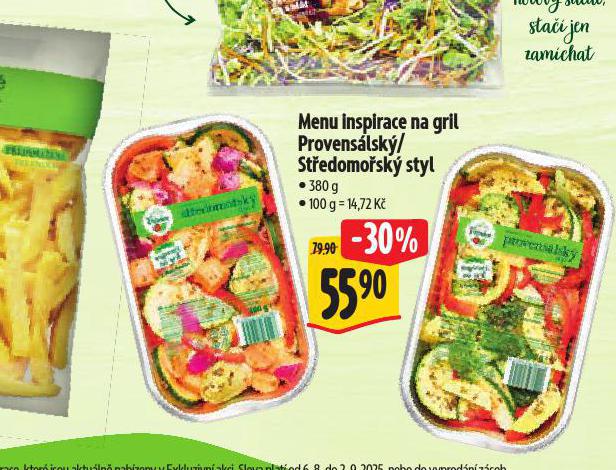 MENU INSPIRACE NA GRIL ZELENINOV MIX PROVENSLSK STYL